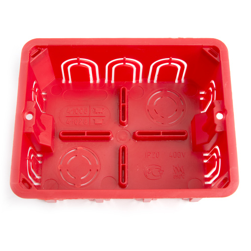 Коробка монтажная для сплошных стен, с крышкой, 120*92*45мм STEKKER EBX30-01-1-20-120, красный фото 8