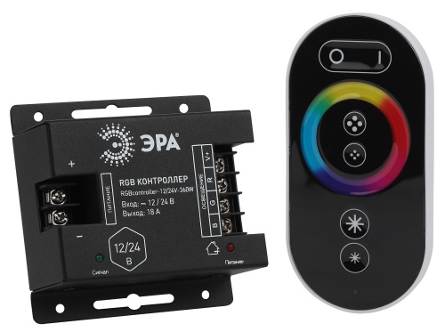 ЭРА Контроллер для свет. ленты RGBcontroller-12/24V-216W/432W (50/400) фото 2