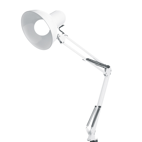 Светильник настольный под лампу E27, max 60W, 230V на струбцине, белый, DE1430 FERON