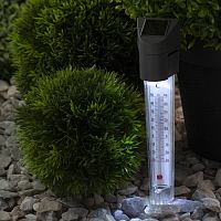ERATR024-02 ЭРА Садовый светильник-градусник на солнечной батарее, сталь, пластик, серый, 33 см (48/