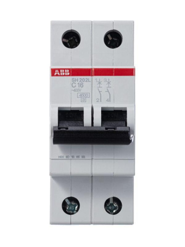 Aвтоматический выключатель 2P SH202L C16* ABB фото 3