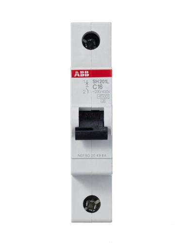 Aвтоматический выключатель 1P SH201L C16 ABB фото 3