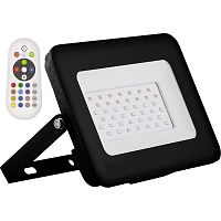 Прожектор светодиодный, 2835 SMD, 50W RGB AC220V/50Hz IP65, черный в компактном корпусе, LL-613 FERO